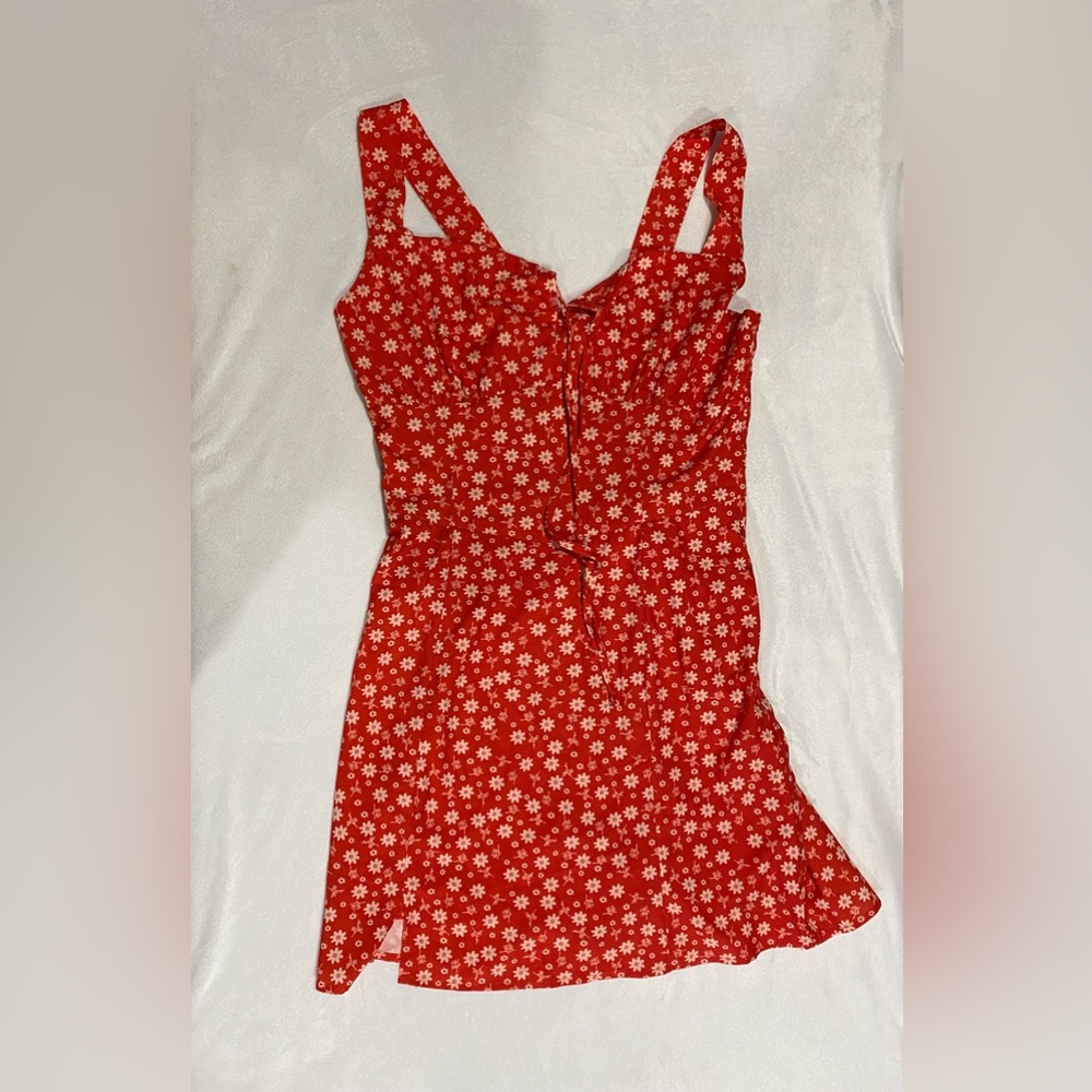 Chicme Orange Floral Dress